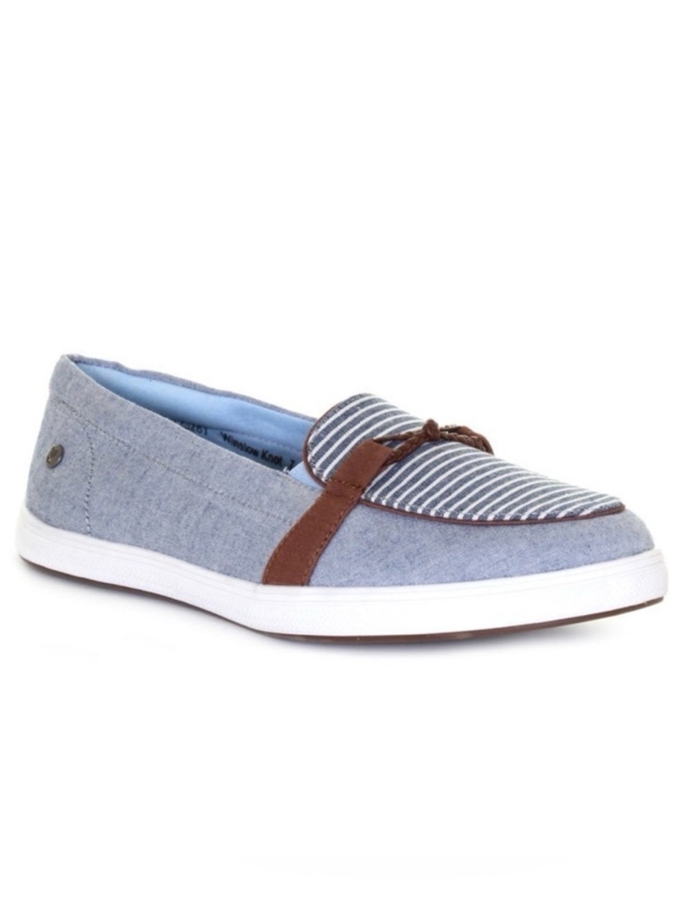 Tender Tooties Winslow Knot Women's Casual Nautical Blue and white Loafers Sz 9